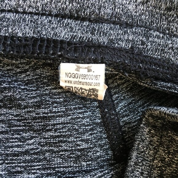 UNDER ARMOUR Black Gray Marled Drawstring Waist Pull On Jogger Pant - Picture 2 of 7